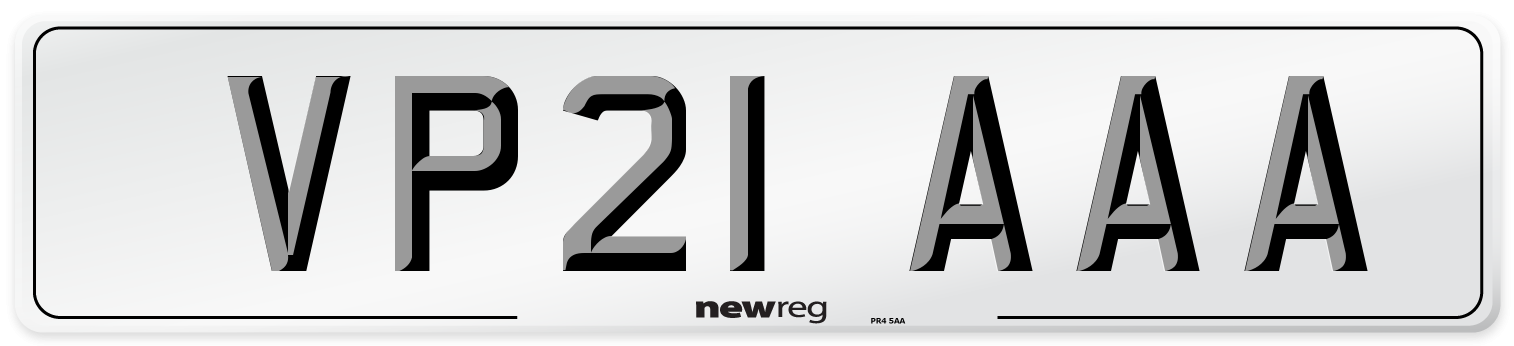 VP21 AAA Number Plate from New Reg